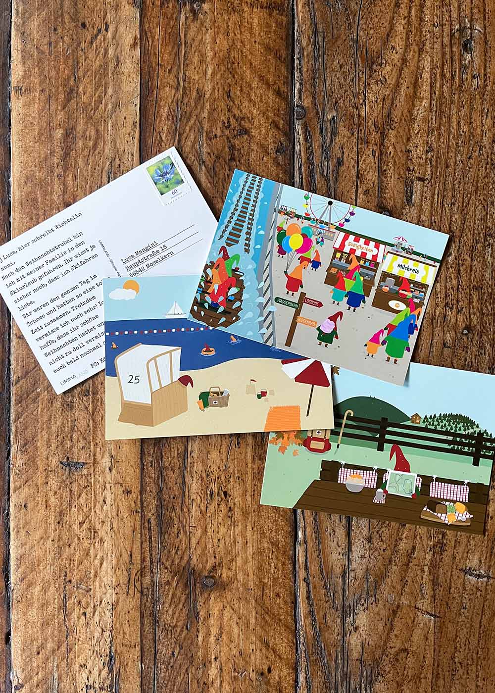 postkartenset wichtel rejse 0