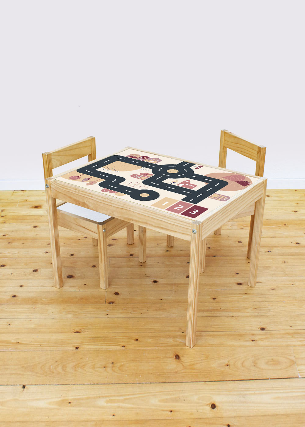 klebefolie ikea laett kindertisch smastraat rosa beige 1