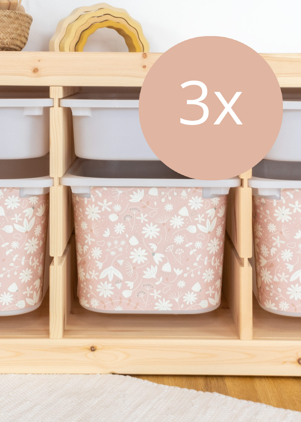 stickerset ikea trofast box mittel blumig blush 3er set 4 stickerset ikea trofast box mittel blumig blush 3er set 4