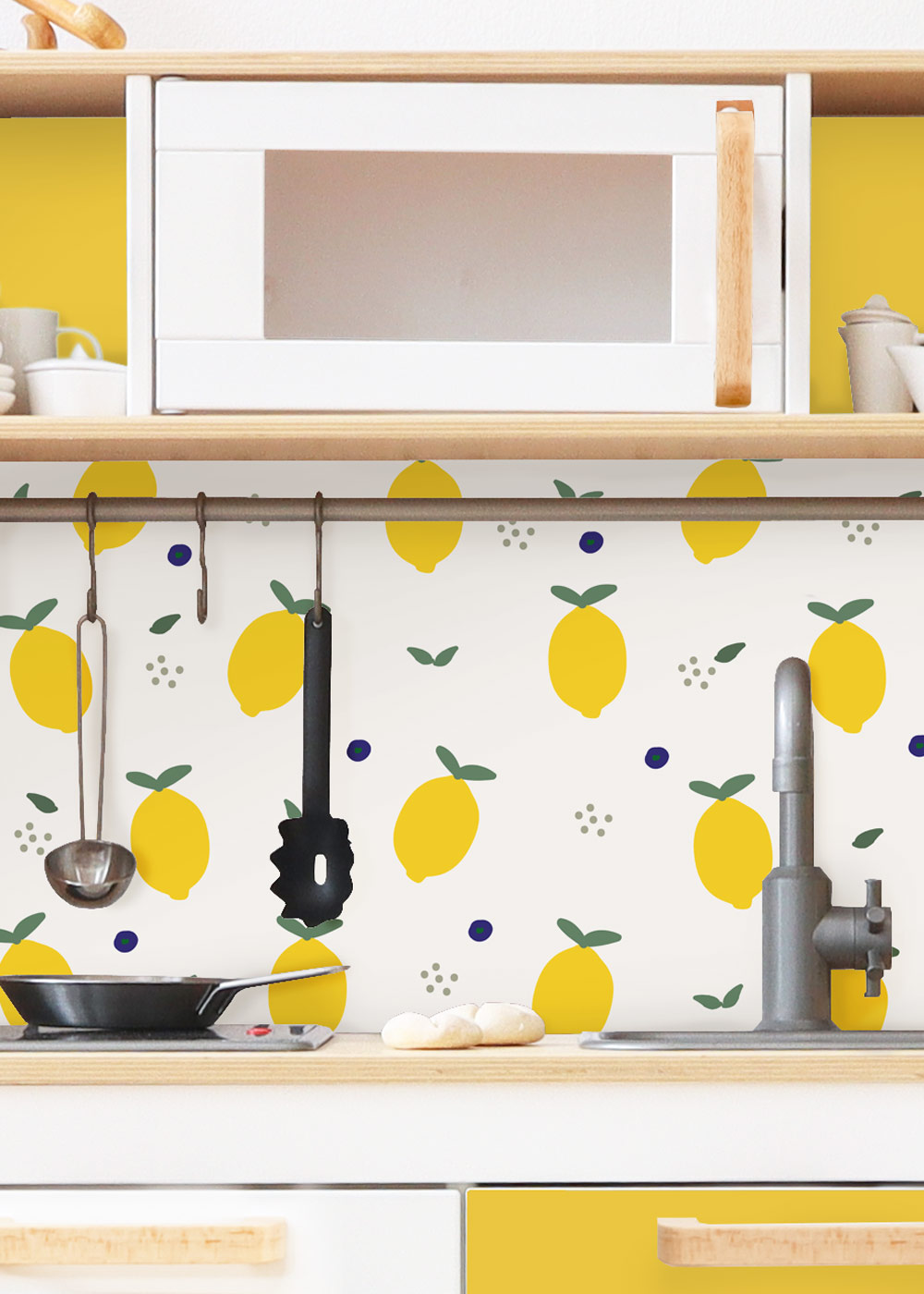 klebefolie ikea duktig kinderkueche zitronig sonnengelb 1