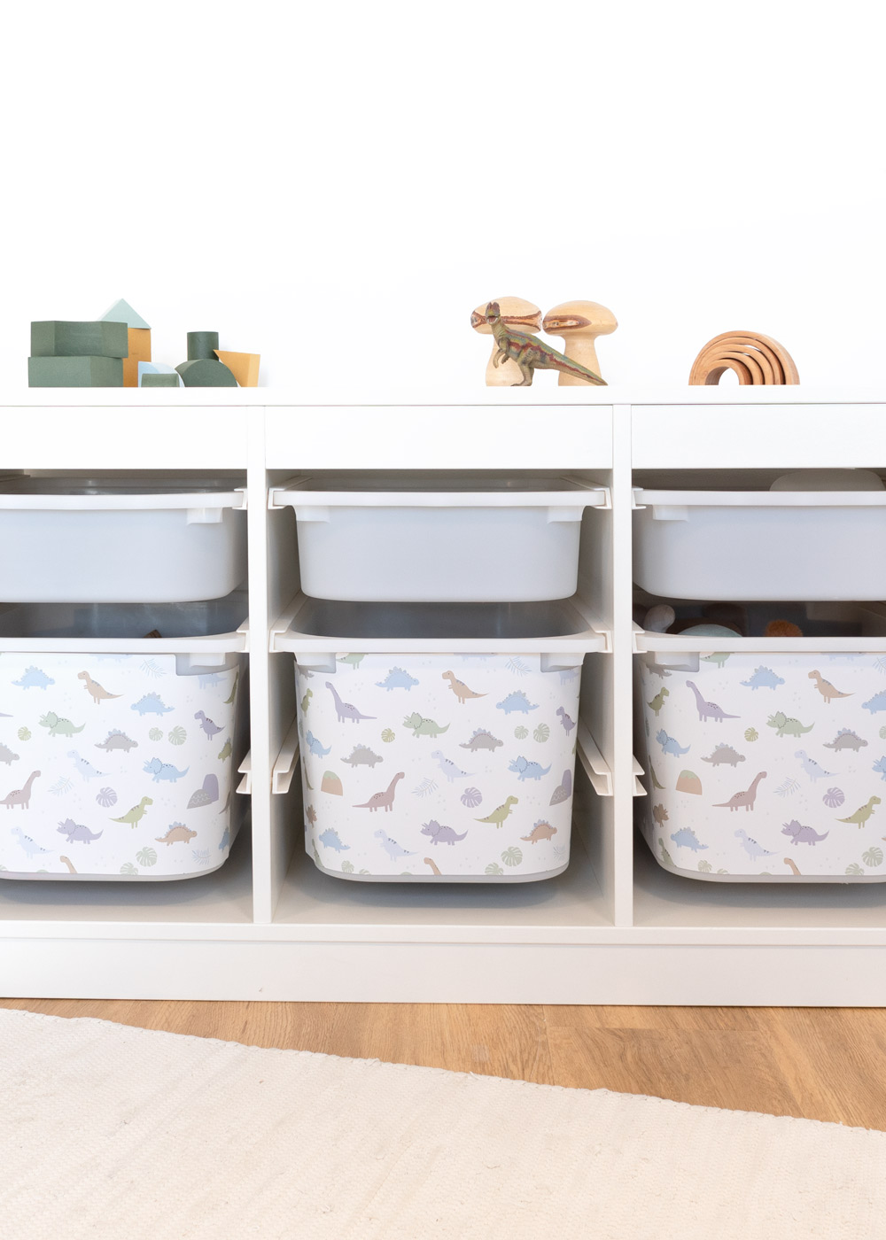 stickerset ikea trofast box mittel dino 3er set 0