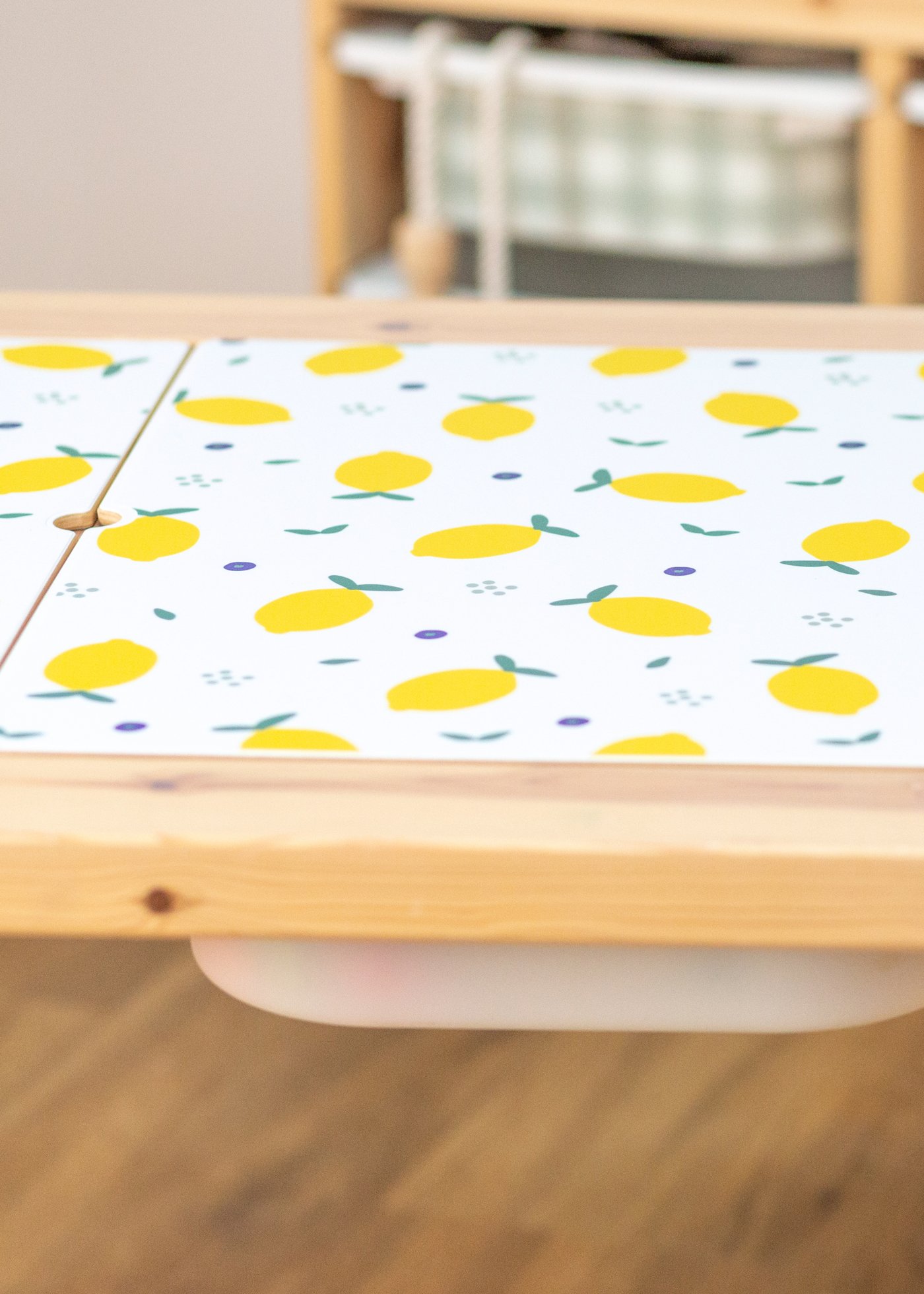 klebefolie ikea flisat kindertisch zitronig 2