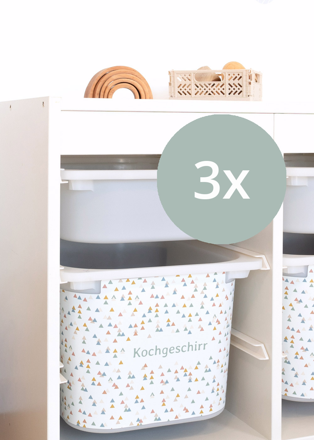 stickerset ikea trofast box mittel trianglig 3er set 5