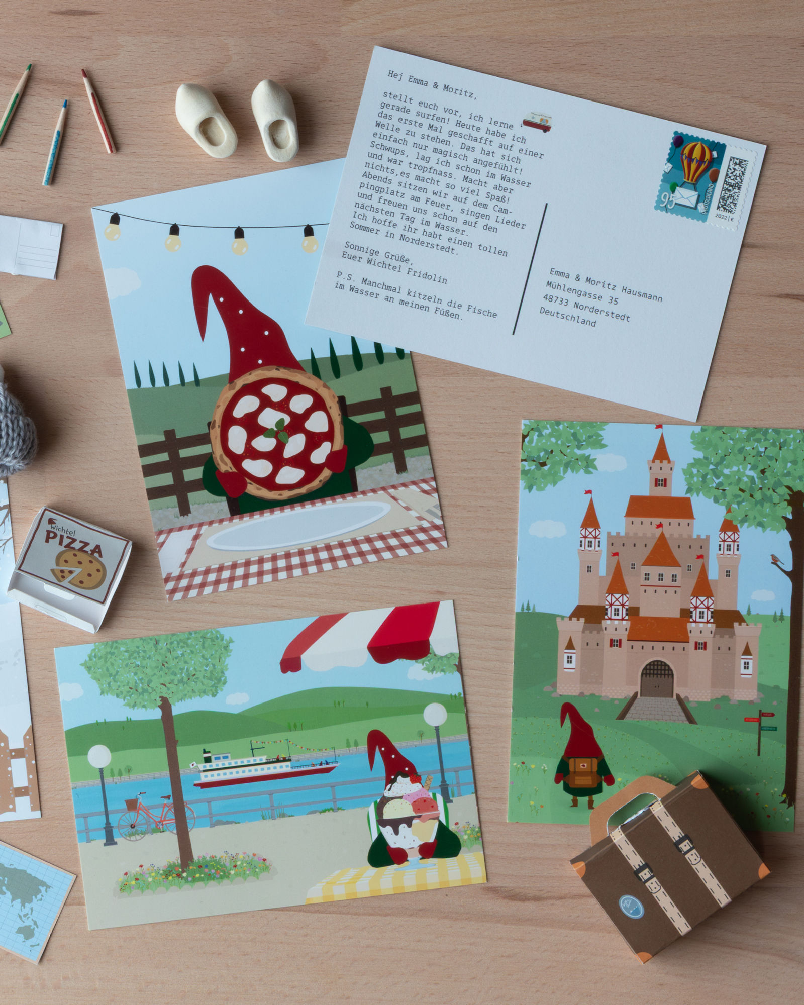 postkartenset wichtel rejse 4 2026 4
