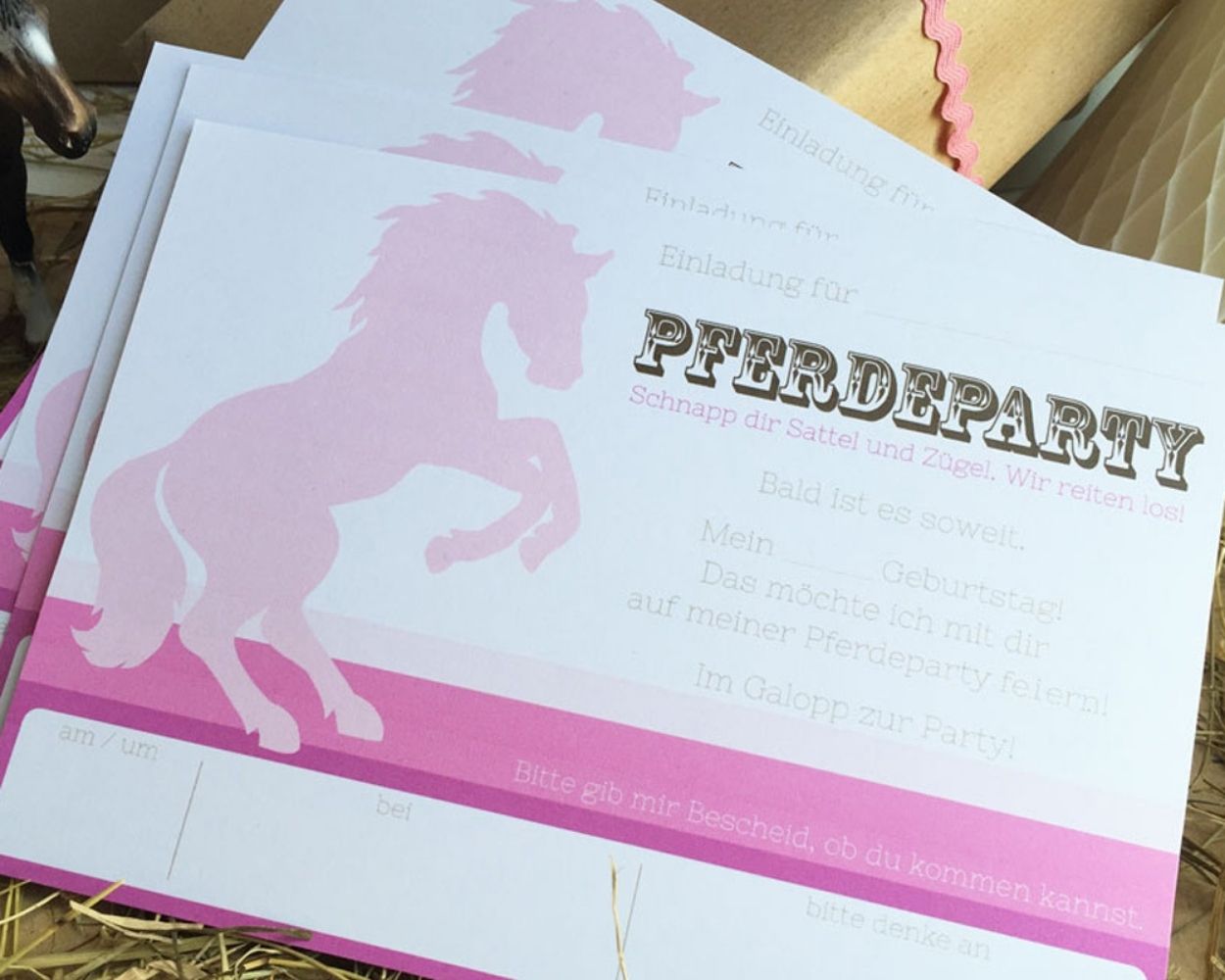 Pferdegeburtstag Kindergeburtstag Einladung Pferdegeburtstag Kindergeburtstag Einladung