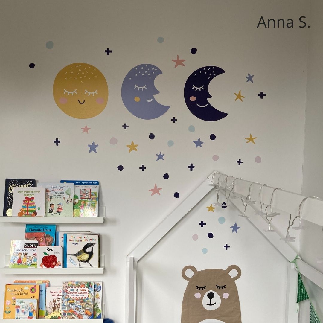 babyzimmer-wandsticker-mond-und-sterne babyzimmer-wandsticker-mond-und-sterne