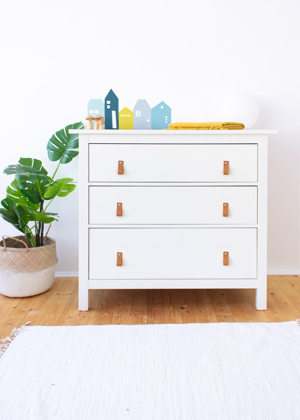 Ledergriffe Ikea Möbel Läderig Kommode Gesamtansicht
