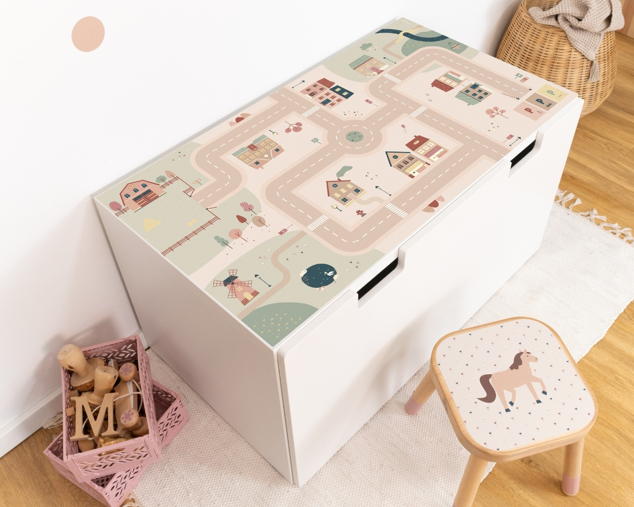 Kallax-Top, Spielteppich, Möbelaufkleber?, Spielzeugkiste?, Kinderzimmer