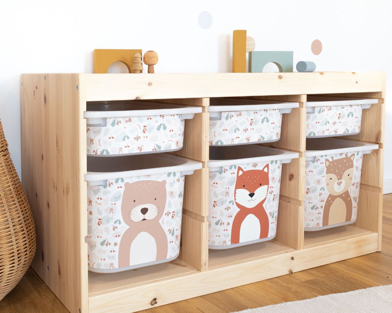 IKEA Trofast Frontbeklebung Waldtiere