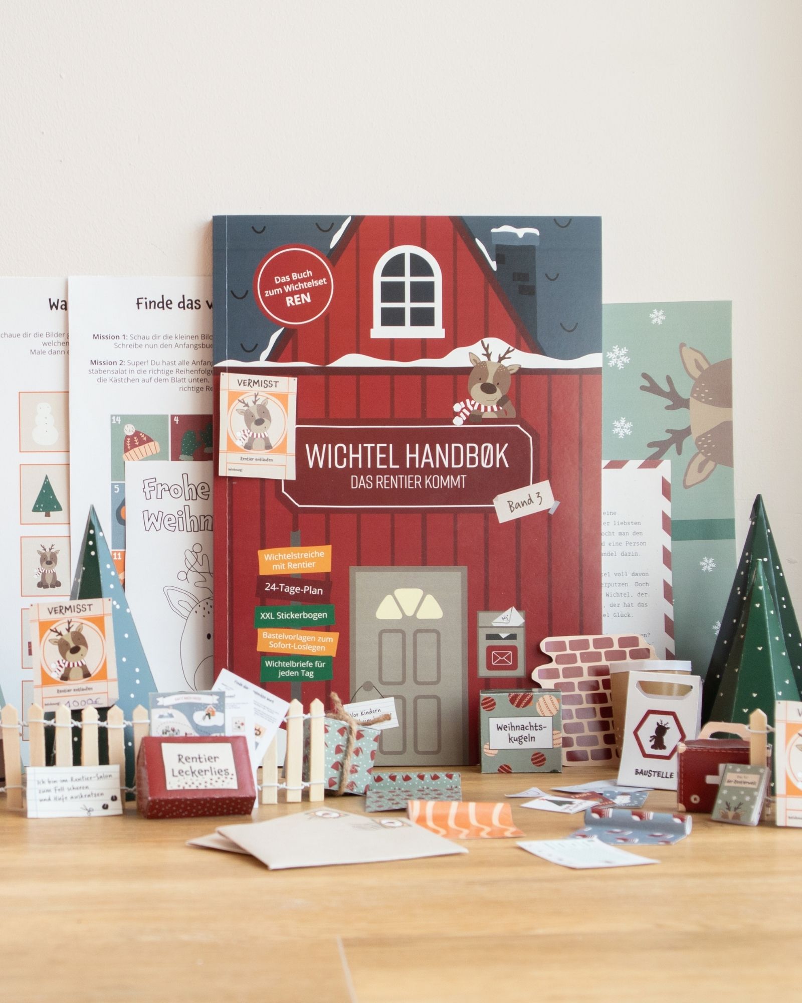 Adventskalender, Pappmodell, Weihnachtsdekoration, Wohnaccessoires, Karten