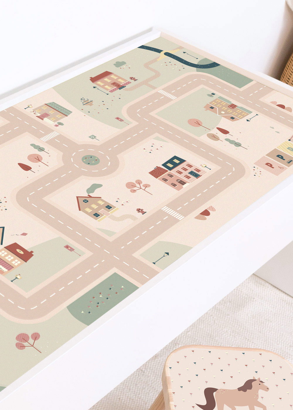 Ikea Dundra mit Klebefolie mit Spielstraße Motiv von Limmaland verschönern Ikea Dundra mit Klebefolie mit Spielstraße Motiv von Limmaland verschönern