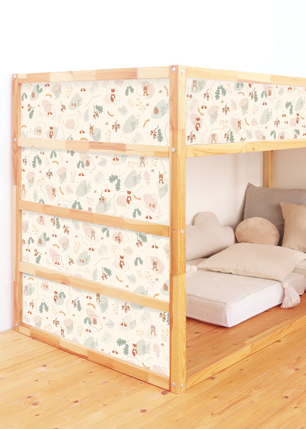 klebefolie ikea kura hochbett tierig wald 5er set 1