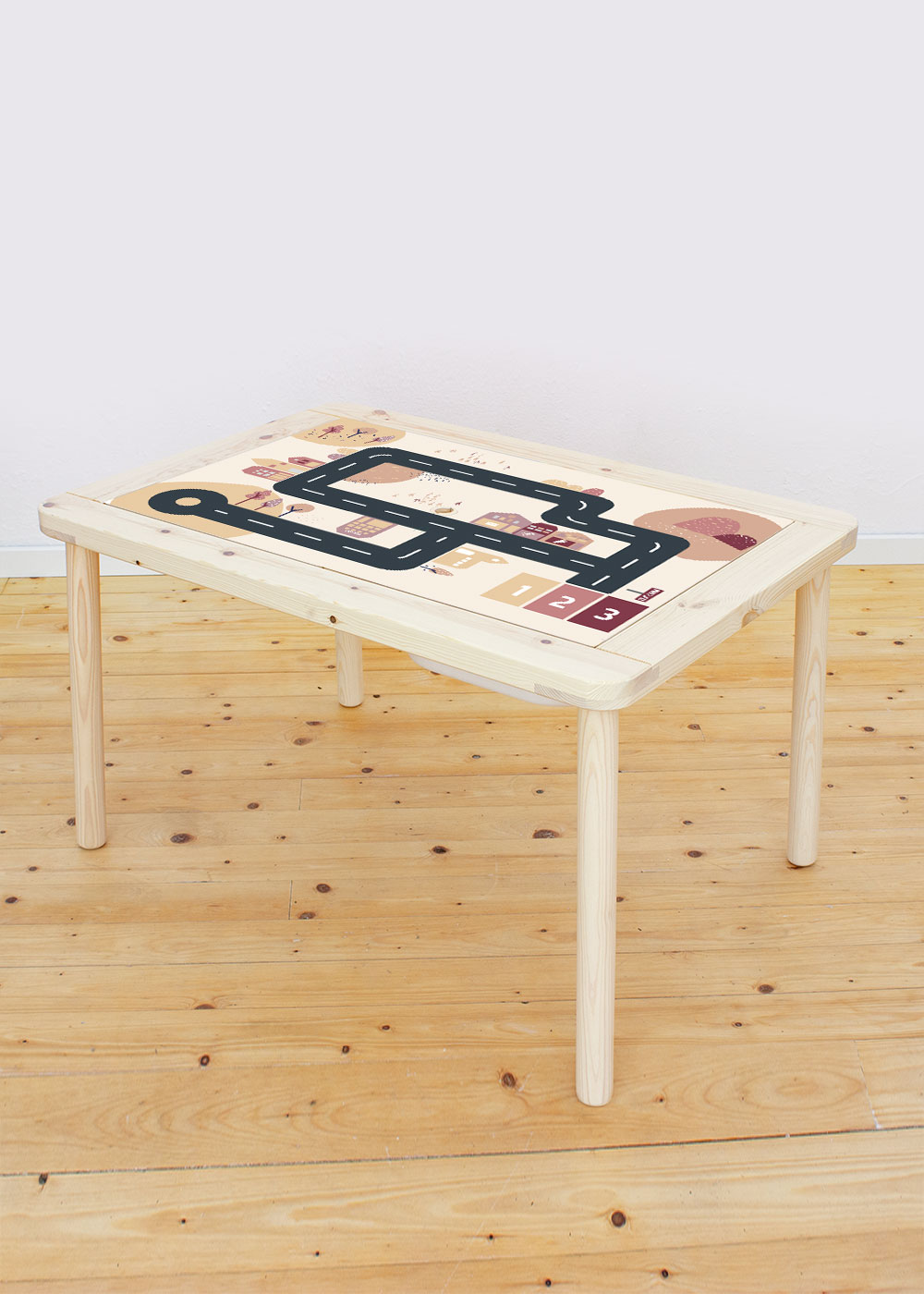 klebefolie ikea flisat kindertisch smastraat rosa beige 1