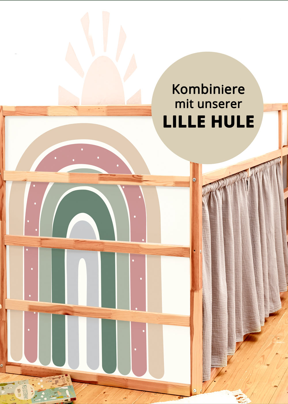 klebefolie ikea kura hochbett vielfalt regenbogen rosenholz 4er set 2