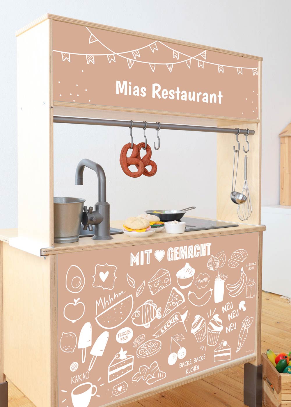 klebefolie ikea kaufladen duktig kinderkueche restaurang toffee 3