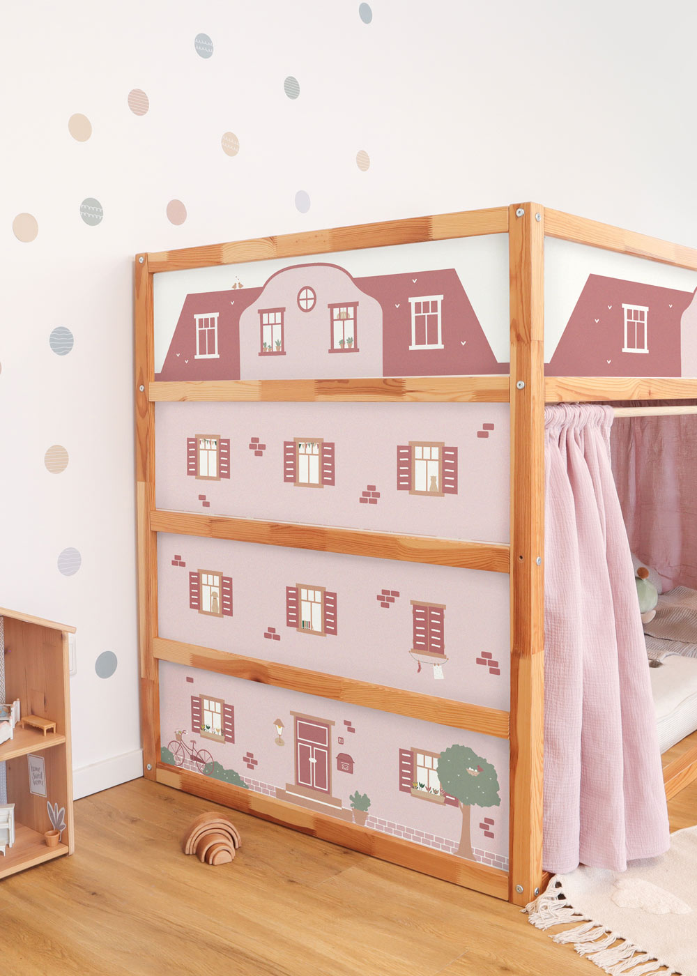 klebefolie ikea kura hochbett hytte rosenholz 2 1