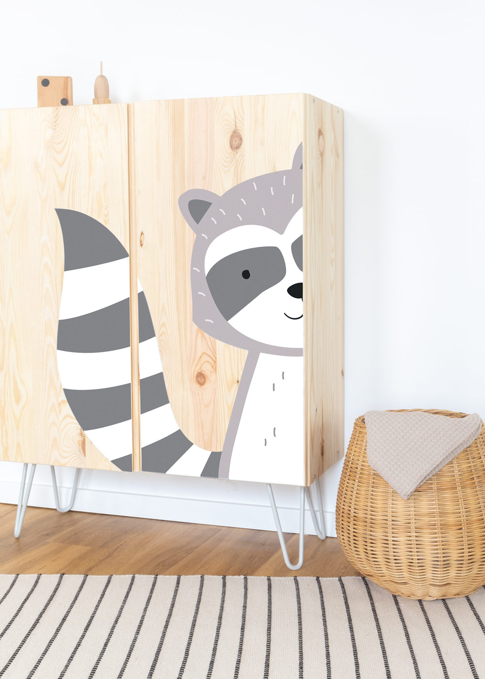 stickerset ikea ivar schrank tierig waschbaer 0