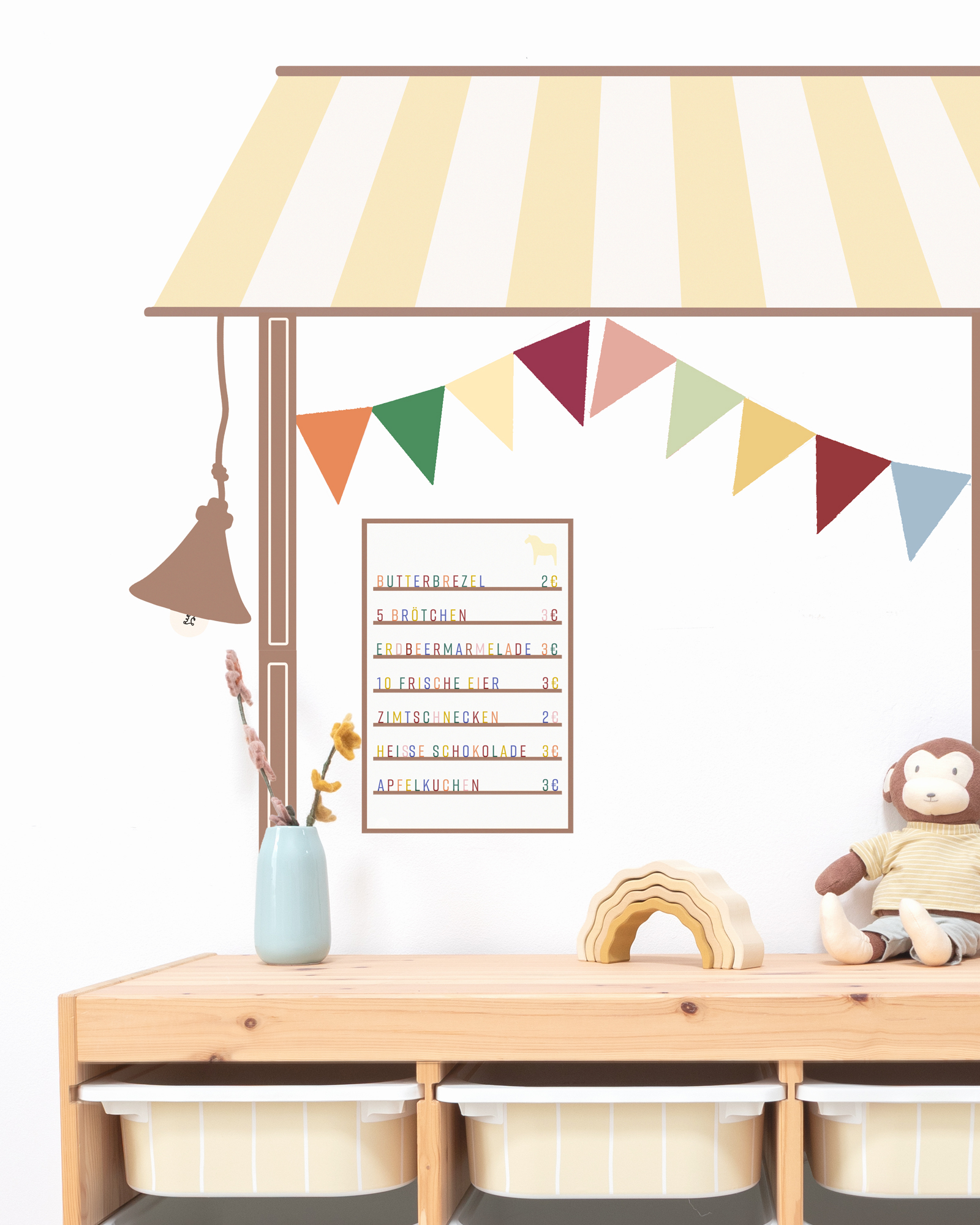 klebefolie diy kaufladen lille bud buttergelb 4