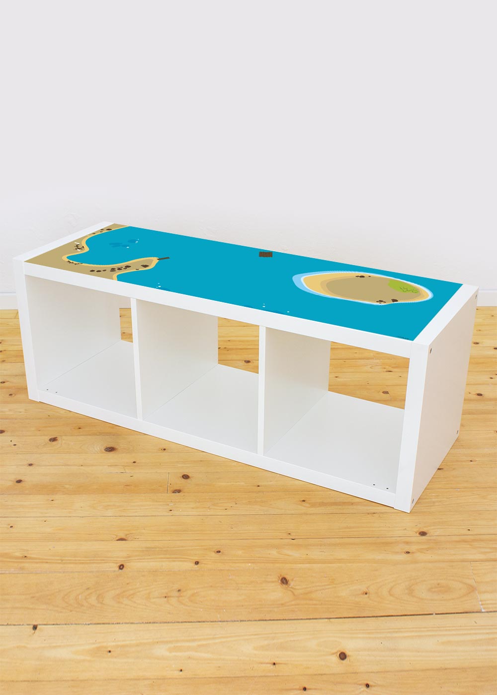 Ikea Kallax Regal Wasserreich 3fach Komplettansicht