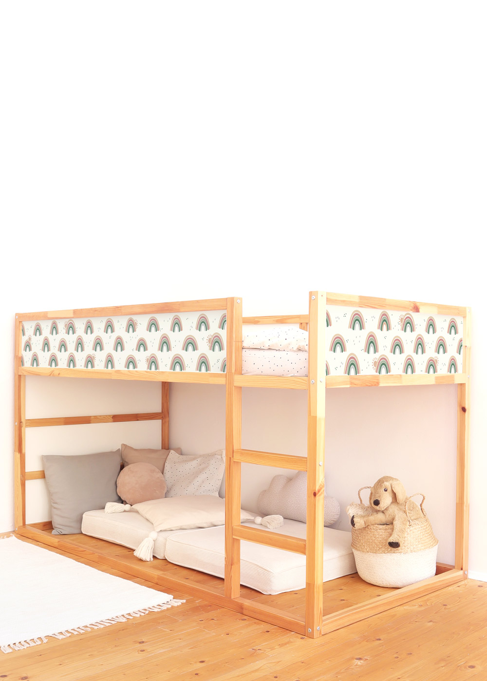 klebefolie ikea kura hochbett vielfalt regenbogen rosenholz 2er set 0