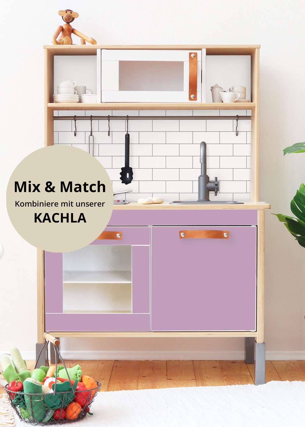 klebefolie ikea duktig kinderkueche frontli lila 1