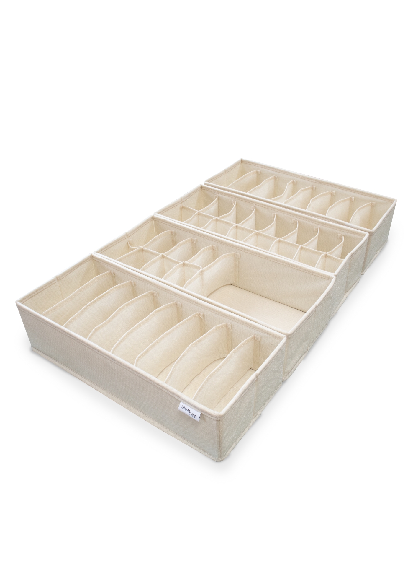 Schubladensystem für sortierte Aufbewahrung. Schubladen-Trenner, ideal für Accessoires und Kleinteile.