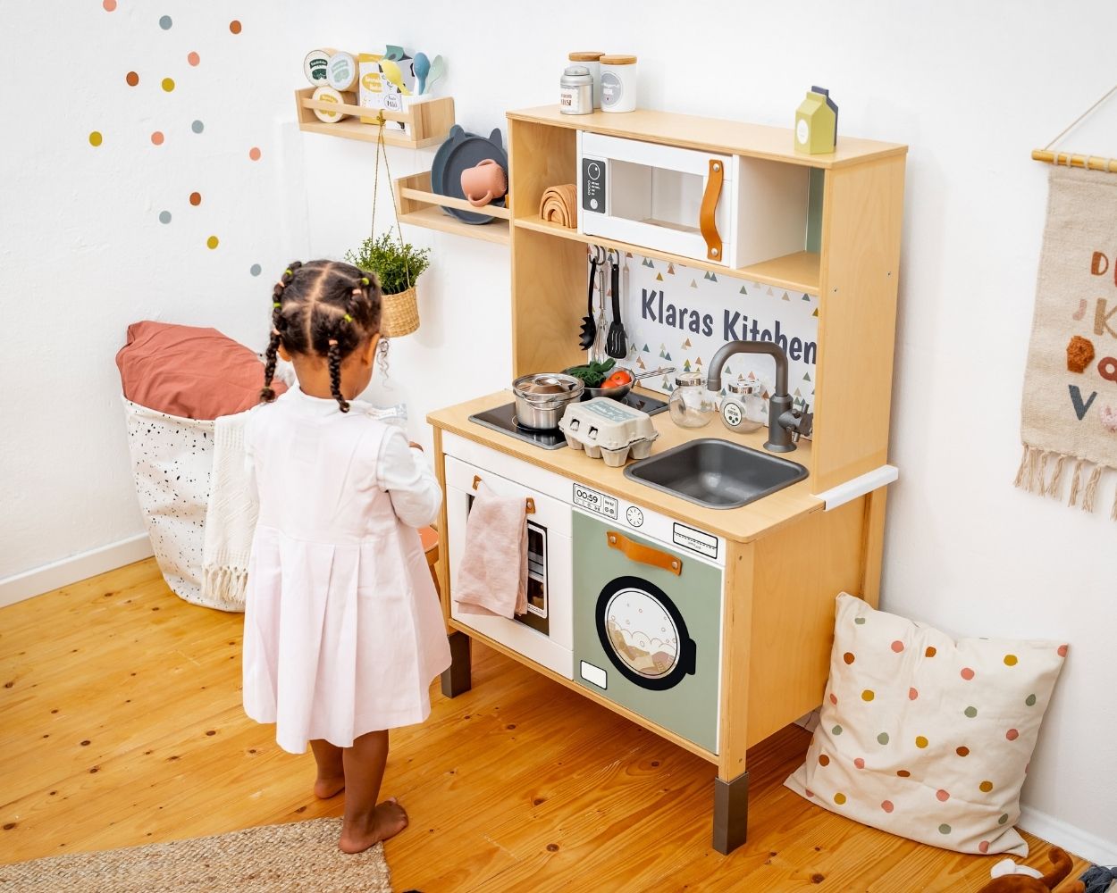 Montessori Wäschenständer Waschmaschine