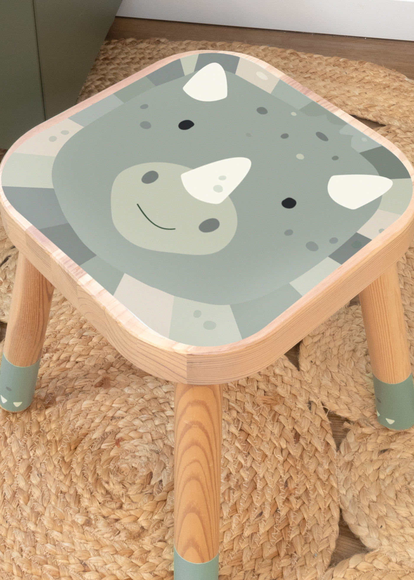 klebefolie ikea flisat kinderhocker tierig dinosaurier 01