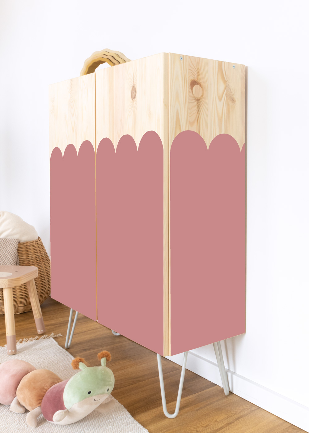 stickerset ikea ivar schrank boogig rosenholz seite 30cm 0
