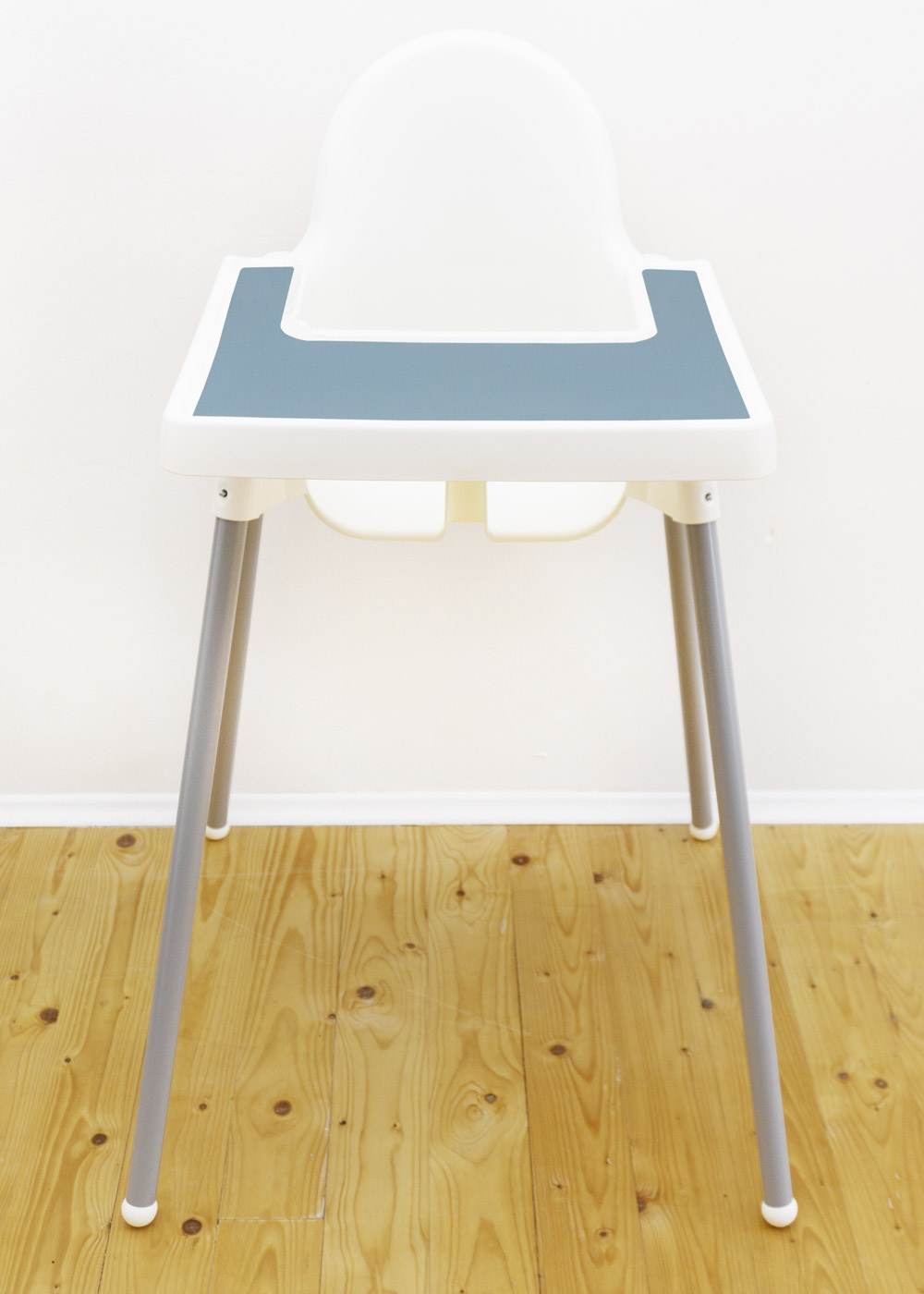 Silikonmatte Ikea Antilop Hochstuhl Klecka Mat nordisch blau Gesamtansicht