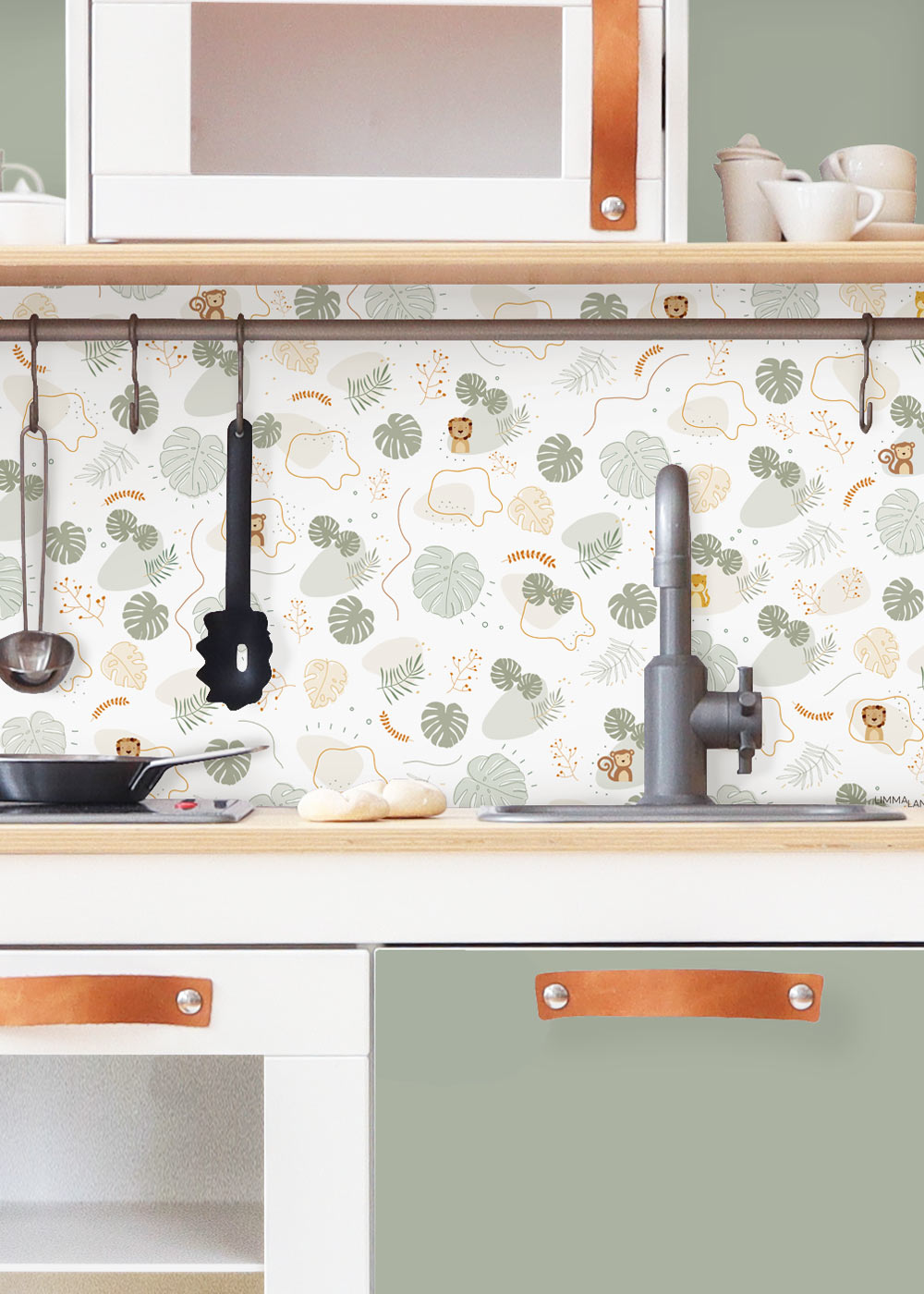 klebefolie ikea duktig kinderkueche tierig eukalyptus 1