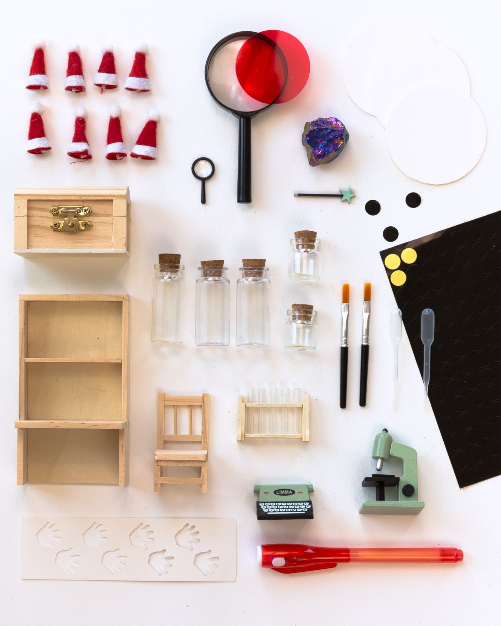 Miniatur, Puppenhaus, Bastelwerkzeuge, Bürobedarf, Brille