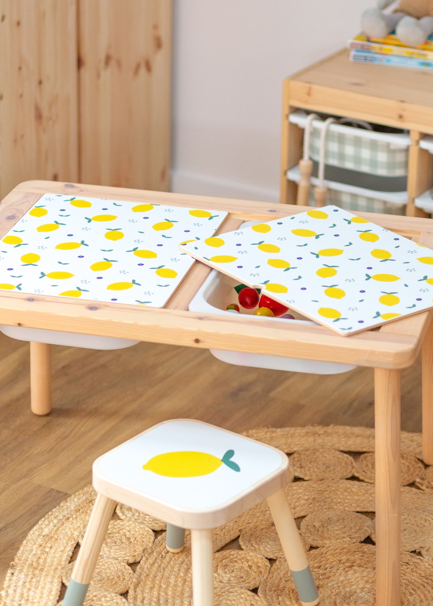klebefolie ikea flisat kindertisch zitronig 0