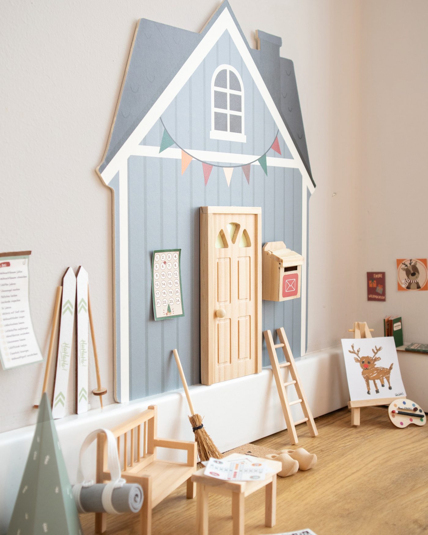 Holzhaus, Kinderzimmer, Spielzeuggester, Miniatur, DIY Spielzeug