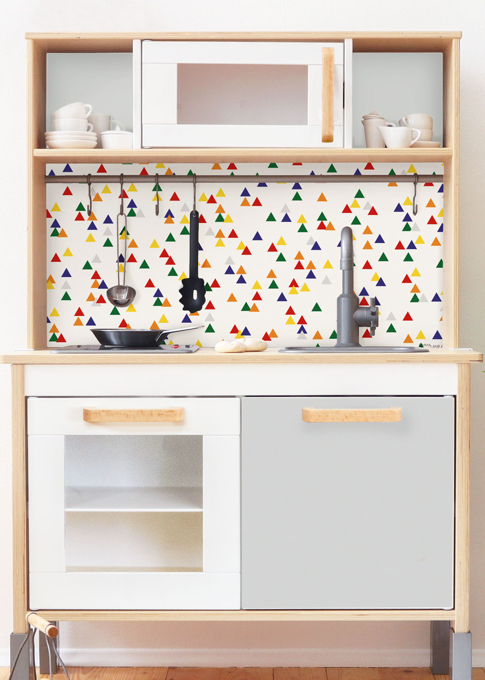klebefolie ikea duktig kinderkueche trianglig steingrau 00