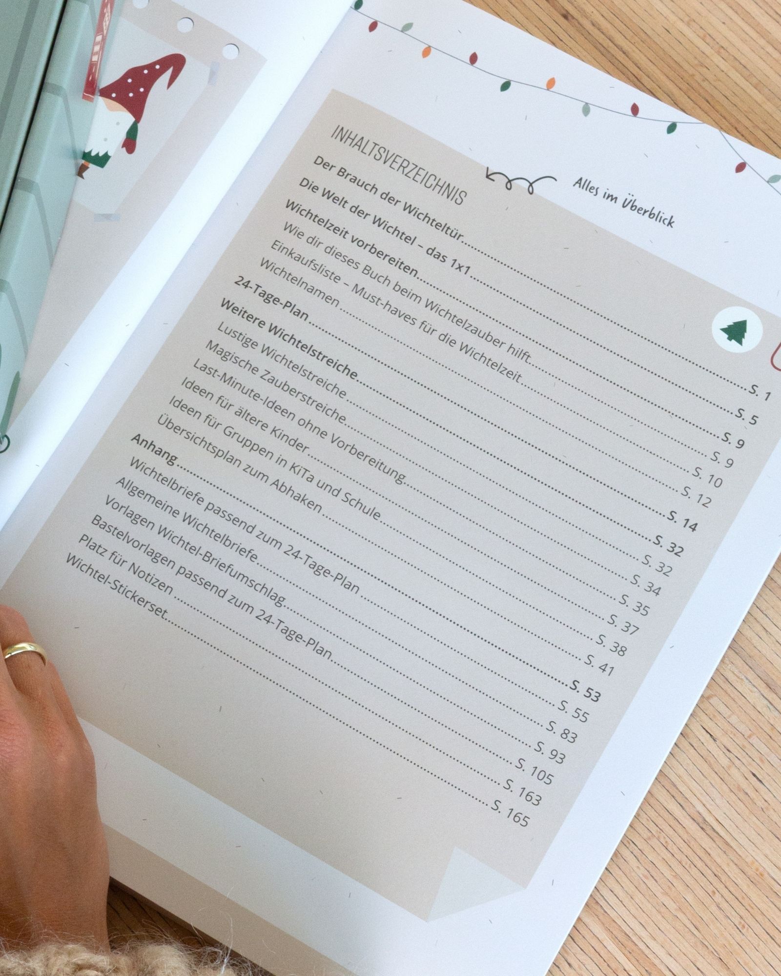 Buch, Inhaltsverzeichnis, Wichtel, Winterdeko, Bastelheft