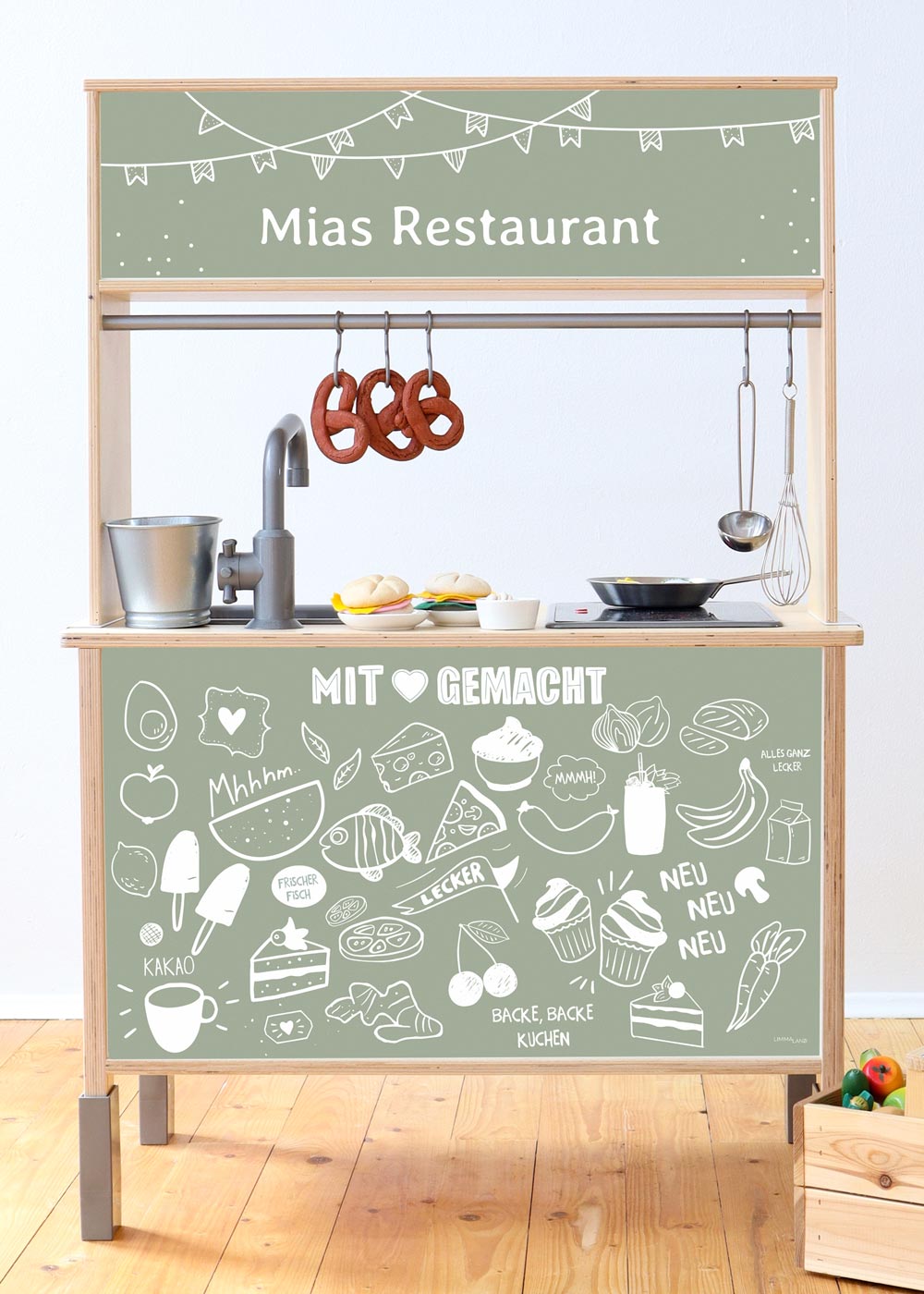 klebefolie ikea kaufladen duktig kinderkueche restaurang eukalyptus 1