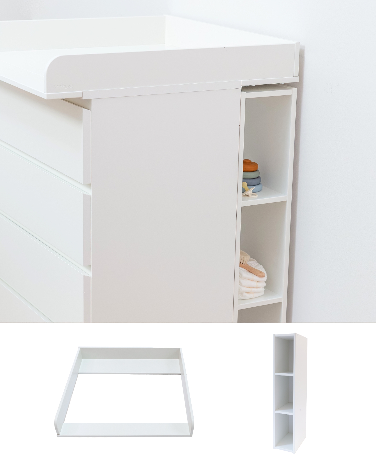 Kleiderschrank, kommode, weiß, Holz, Regal
