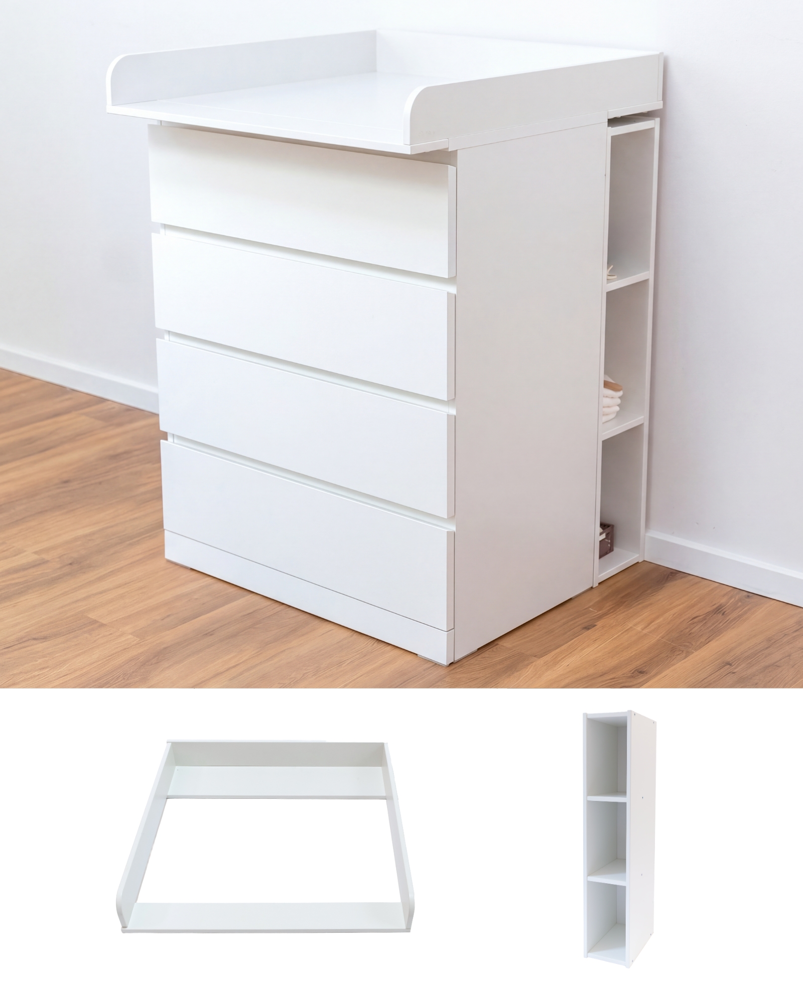 Kleiderschrank, kommode, weiß, Holz, Regal, kommode, weiße möbel, aufbewahrungsregal, schubladenkasten, holzoptik-?