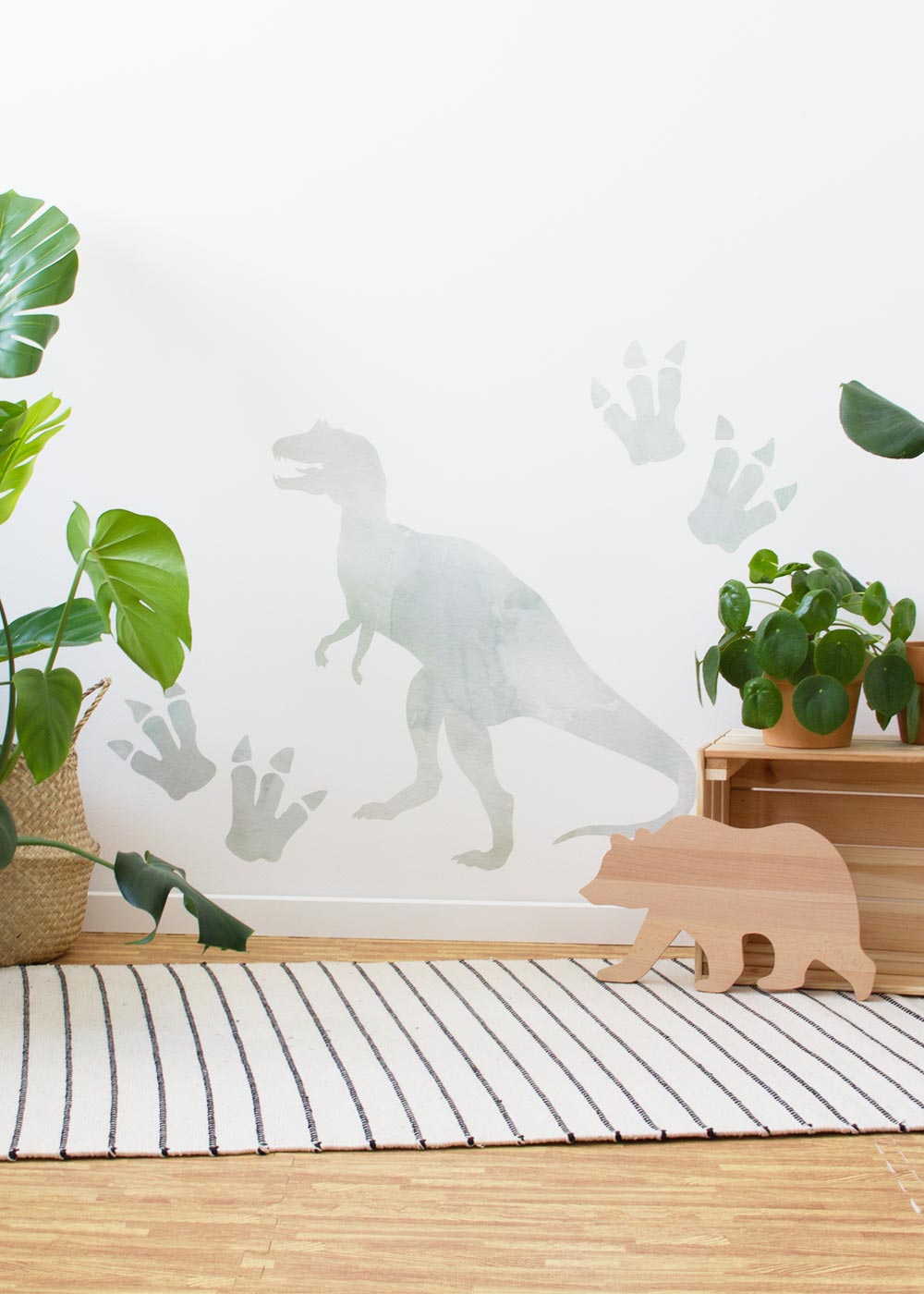 Stickerset Wand Dino Frontansicht
