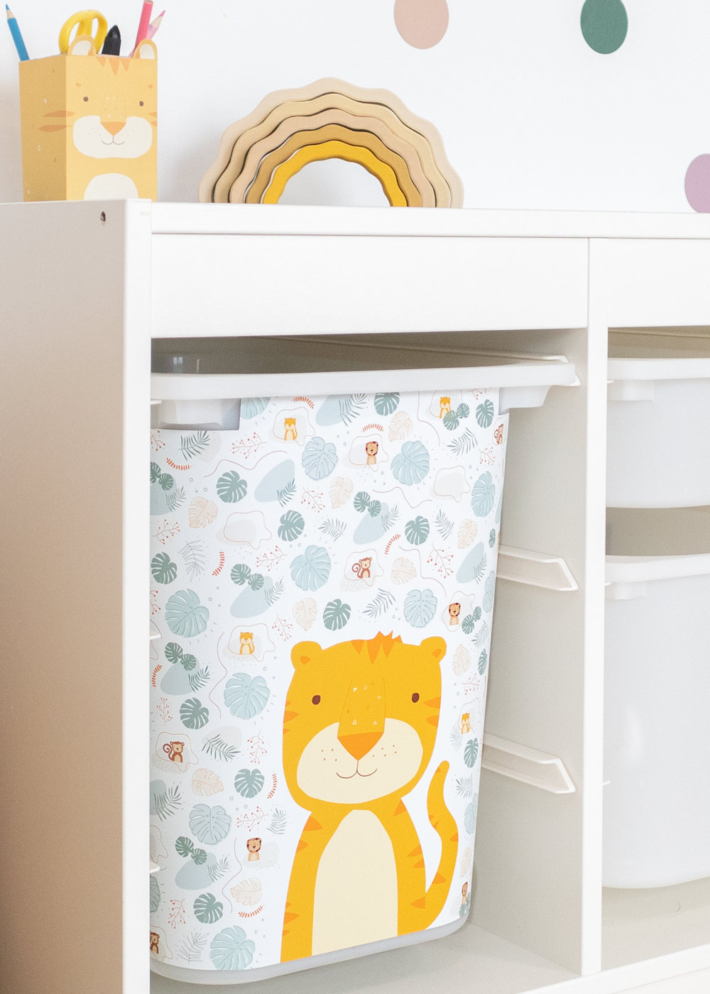 Klebefolie für IKEA TROFAST Regal Tiger Möbelfolie Ikea Hack IKEA TROFAST Boxen Sticker selbstklebend