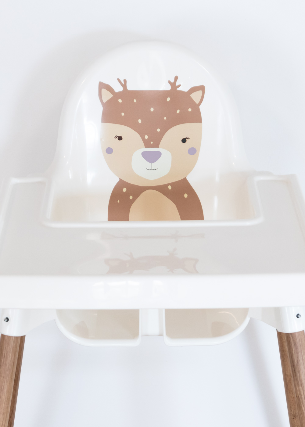 Klebefolie für IKEA ANTILOP Hochstuhl mit Tiermotiv Reh selbstklebend Ikea Zubehör