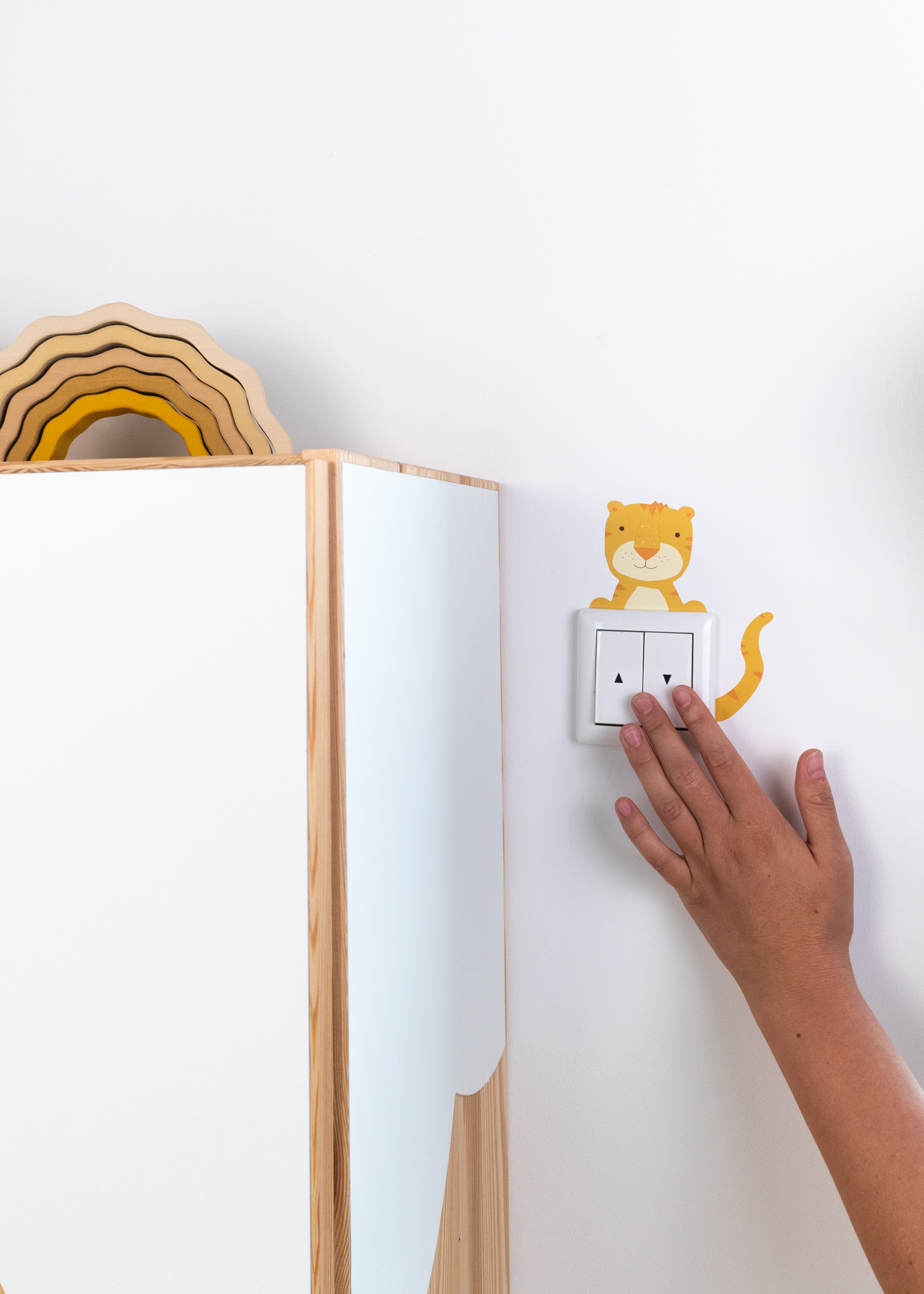 Lichtschalter Sticker mit Tiermotiv Tiger