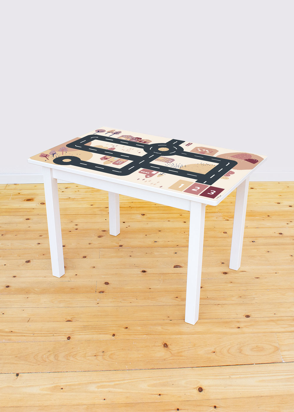klebefolie ikea sundvik kindertisch smastraat rosa beige 1