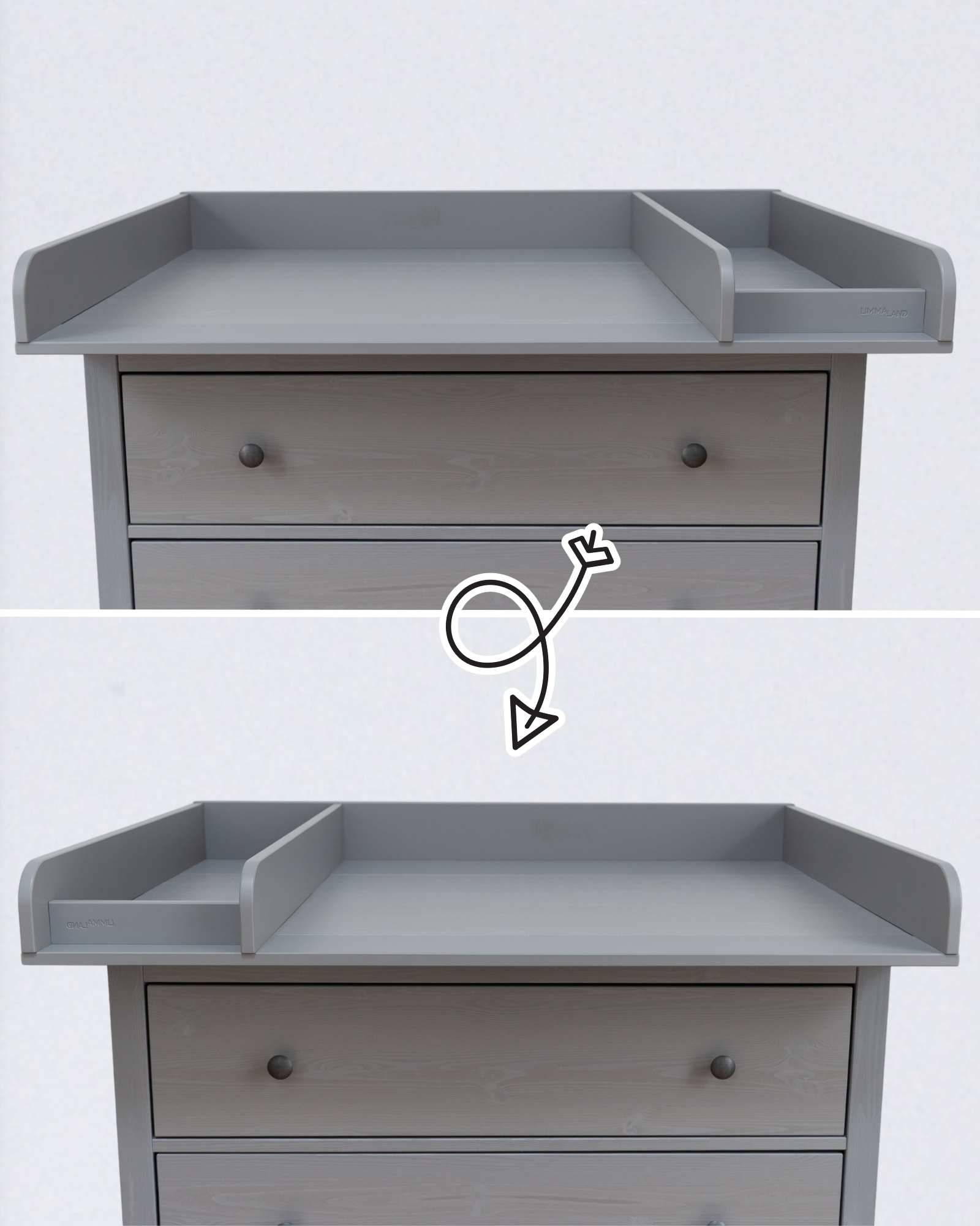wickelaufsatz ikea hemnes kommode wickaelplats grau 9