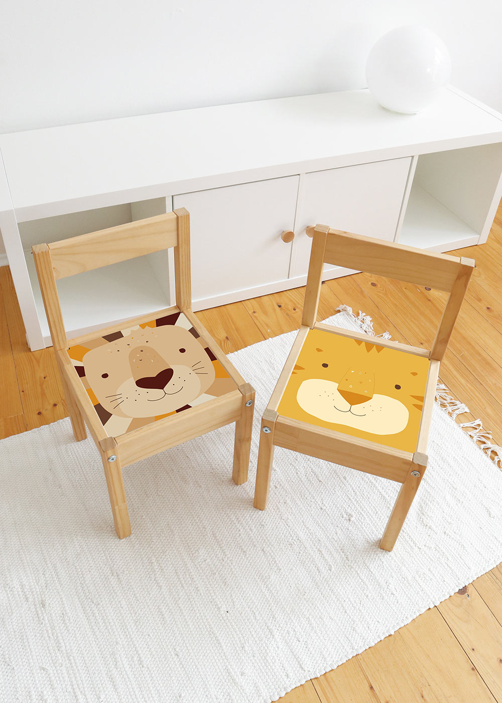 klebefolie ikea laett kinderstuhl tierig tiger 2