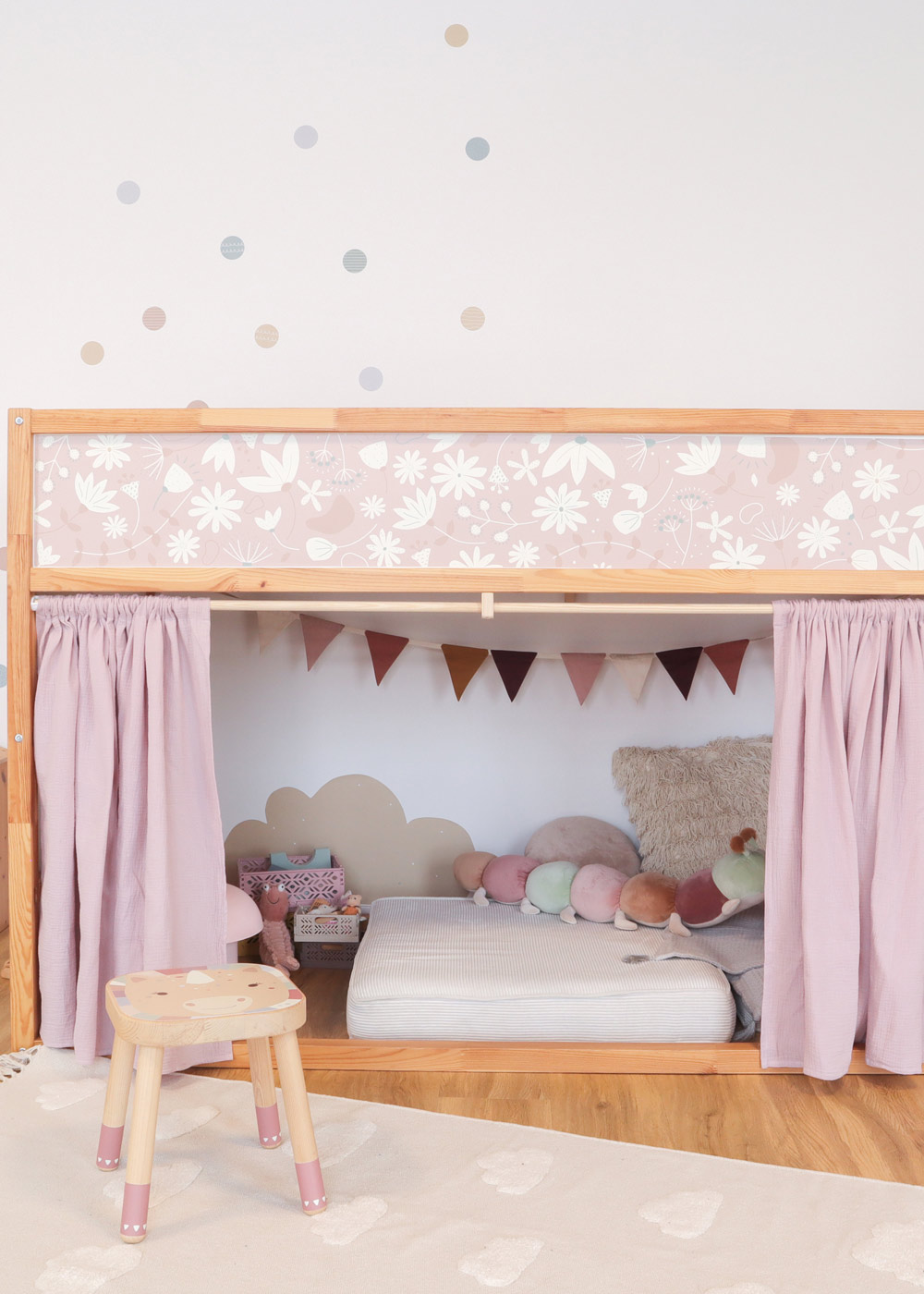 klebefolie ikea kura hochbett blumig blush 5er set 5 klebefolie ikea kura hochbett blumig blush 5er set 5