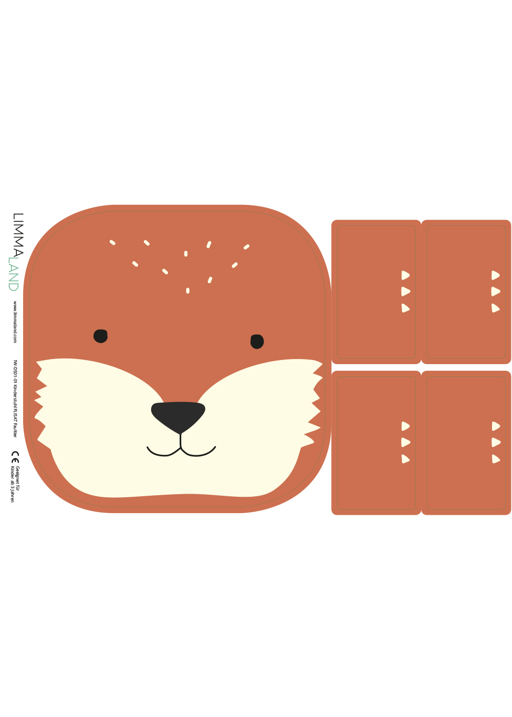 klebefolie ikea flisat kinderhocker tierig fuchs 5