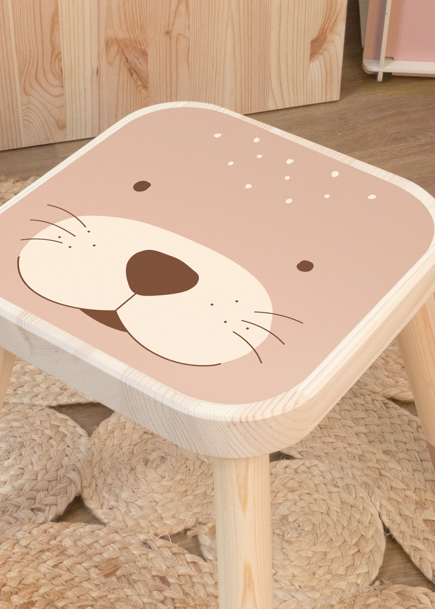 klebefolie ikea flisat kinderhocker tierig otter 02