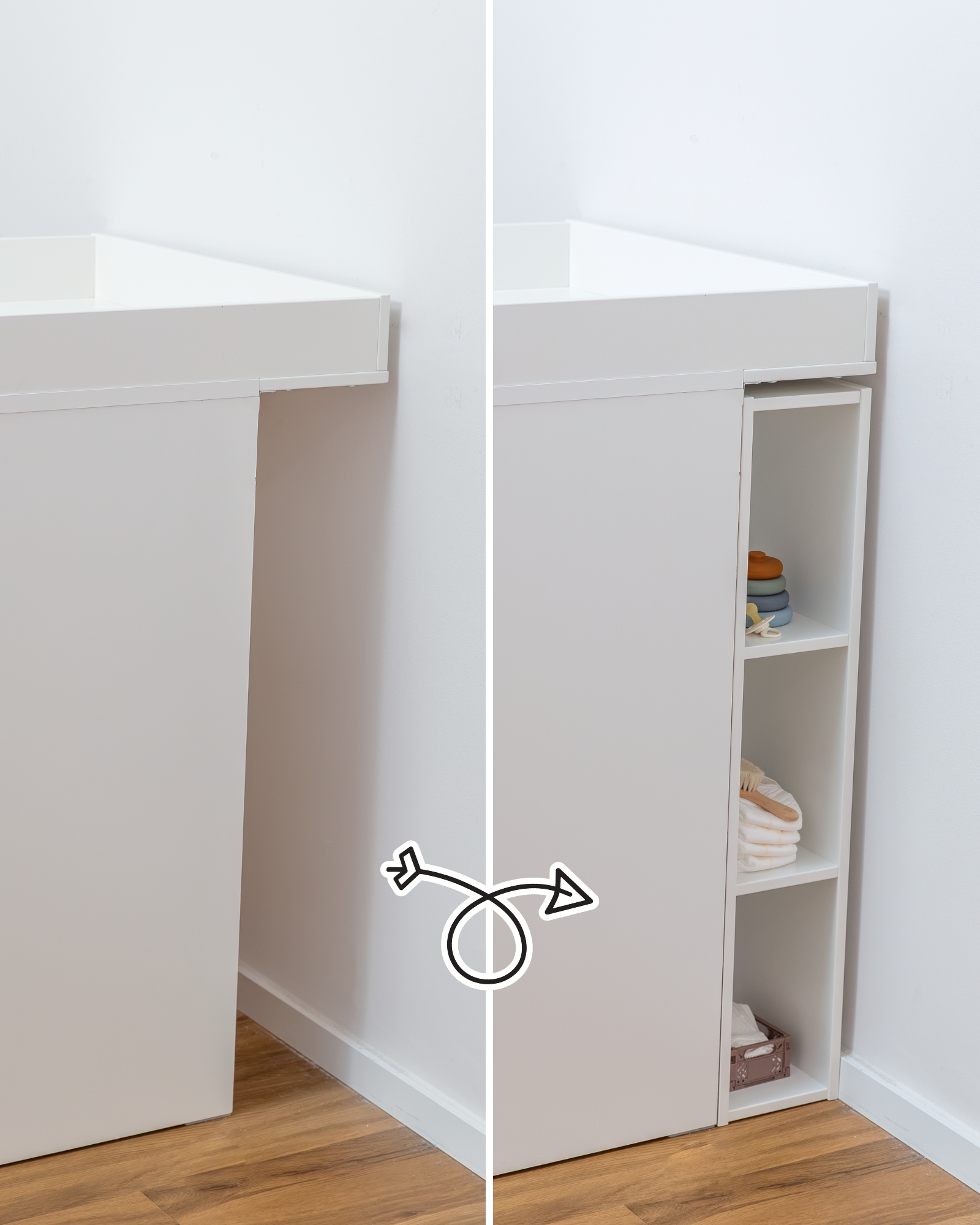 Kleiderschrank, Schrank, Schubfach, Weiß, Holzoptik